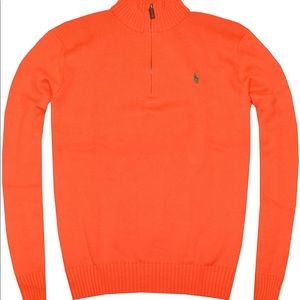 EUC Mens Polo by Ralph Lauren Cotton 3/4 Zip Sweater